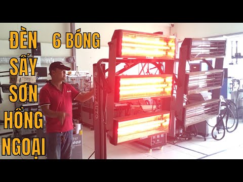 Video Đèn Sấy Sơn | Tia Hồng Ngoại 6 Bóng #SHUGUANG SG-6D/A - youtube