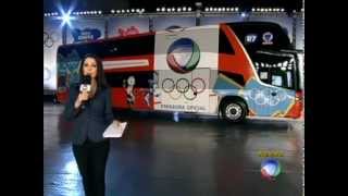 O lançamento do Ônibus Olímpico da Record (Jornal da Record)