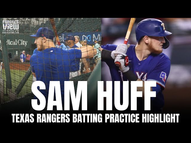 Sam Huff Displays Effortless Power in Texas Rangers Batting Practice