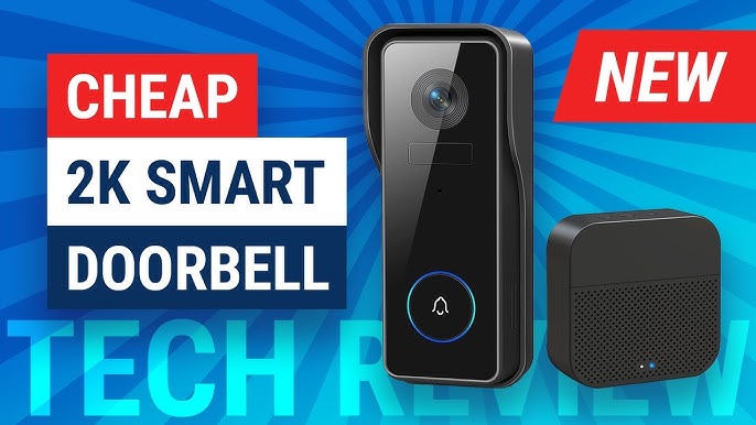 Whiffle - 1080P Full HD Wireless Doorbell Camera, 148° Field of View,  4800mAh Battery Powered, Motion Detection, Two-Way Audio, Cloud & TF Card