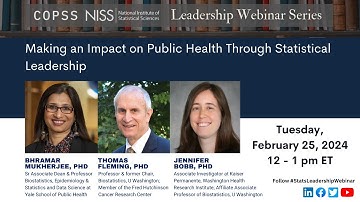 COPSS-NISS Leadership Webinar: Making an Impact on Public Health Through Statistical Leadership