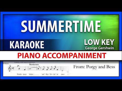 Summertime Karaoke Gershwin Low Voice