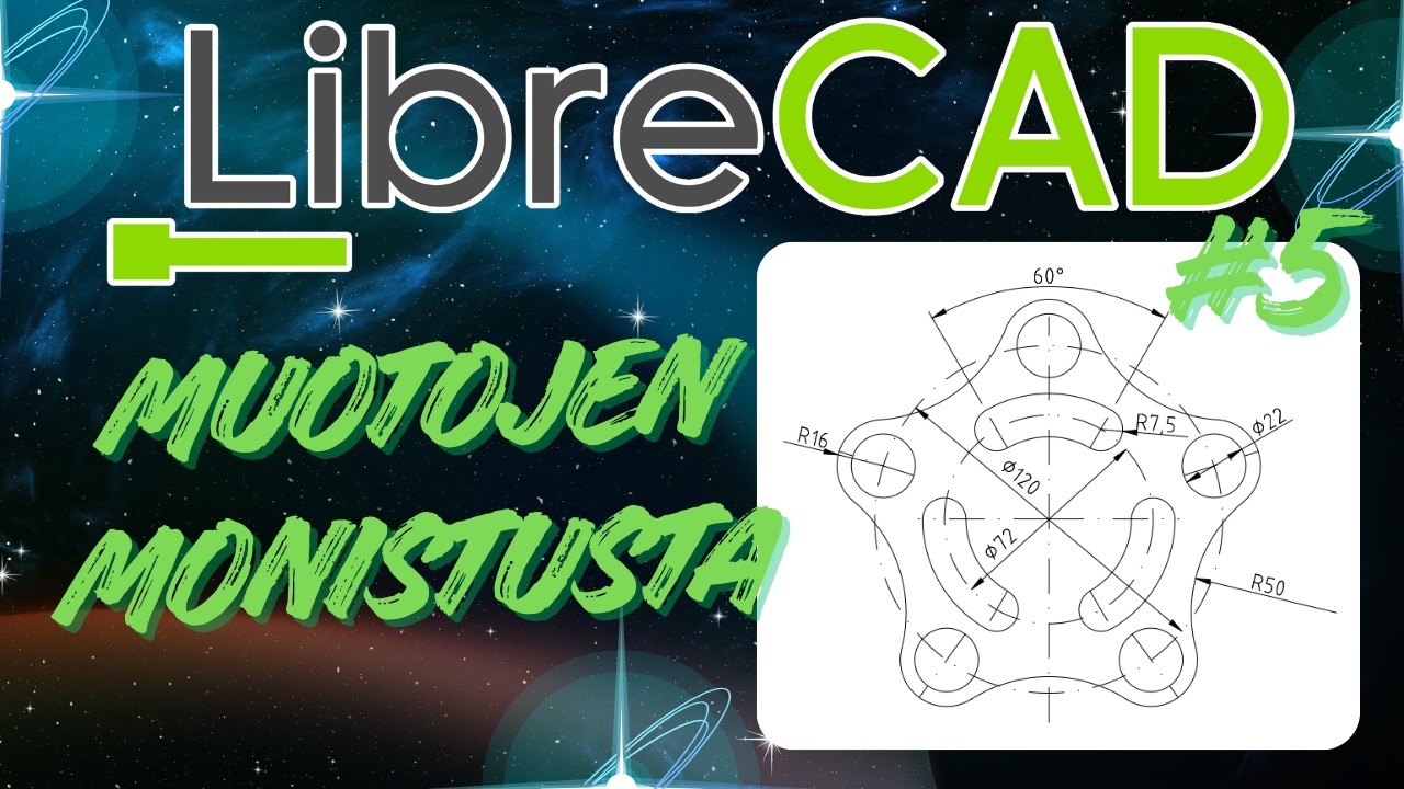 LibreCAD Osa 5. - Laipan tekoa ja muotojen monistamista