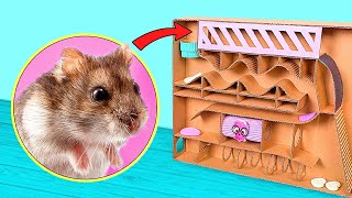 Casa de cartón para hámster || 2 manualidades fáciles para tu mascota