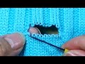 Easiest way to repair holes in knitted sweaters at home