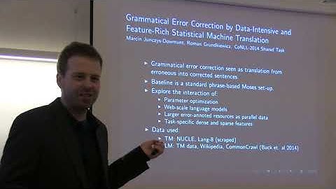 Automatic Grammatical Error Correction for ESL-Learners by SMT: Getting it right [ LingMon #91 ]