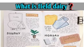 what is field diary? Types of field diary ,Components of field diary,Format of writing field diary