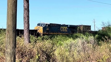 Southbound rolling out of rice yard Waycross ga on CSX Family days on the CSX Jesup subdivision