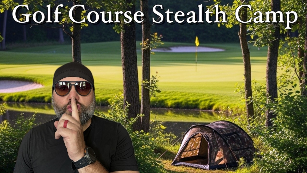 ALMOST BUSTED! Stealth Camping on a Golf Course next to a Pond