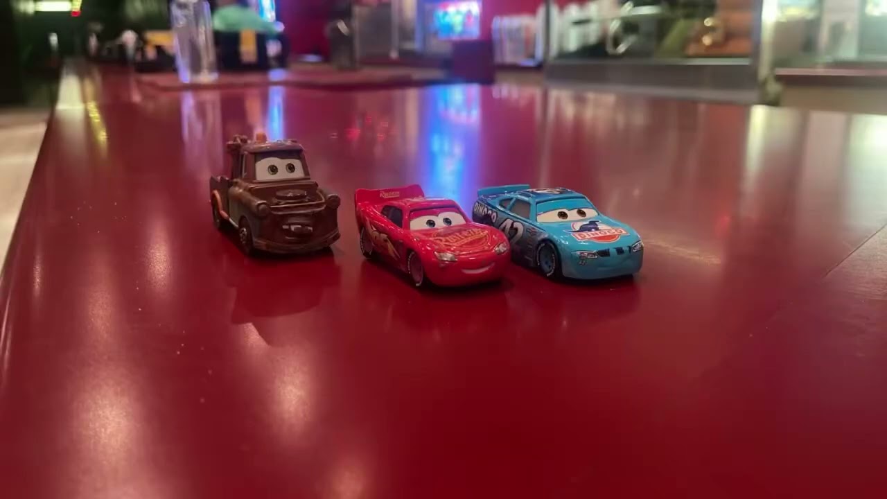 Lightning McQueen, Tow Mater and Cal Weathers in Rouman Cinema 