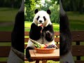 Warning ⚠️ Extremely satisfying panda eating fruits 🤤 #dreamscreenai #shorts#youtubeshorts#panda