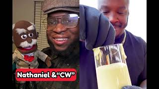 Nathaniel e CW veem Rib Corndogs sendo feito