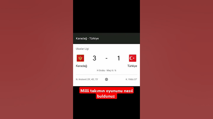 Karadağ 3-1 Türkiye maç sonucu