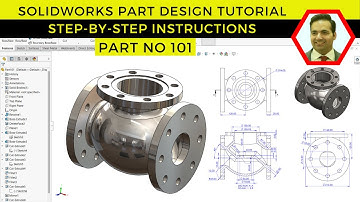 SolidWorks Tutorial: Designing a Valve - Step-by-Step Part Design