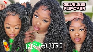 GLUELESS AND SECURE 5X5 CLOSURE WIG INSTALL | NO SPRAY NEEDED | SUPER EASY ! YOLISSA HAIR