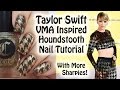 Taylor Swift VMA Houndstooth Inspired Nail Tutorial (With More Sharpies!)