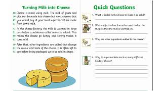 Basic Reading Turning Milk Into Cheese Grade 1 Ib Curriculum Drp Reads