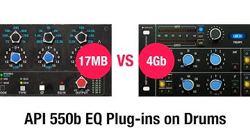 Comparison of API 550b plug-ins on drums. Red Rock Sound vs Acustica Audio.