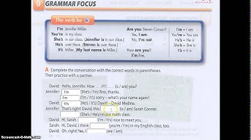 Interchange Intro   Unit 1 Exercise 9 Grammar focus