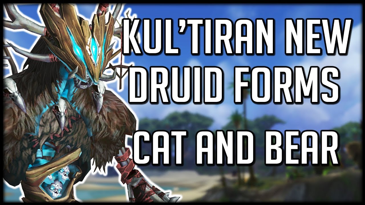 New Kultiran Druid Forms Cat And Bear Models And Animations Wow Battle For Azeroth - wow new human models shadowlands