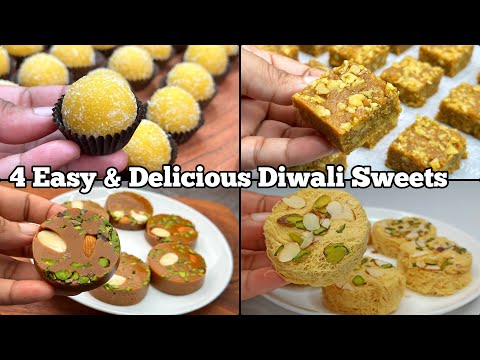 Celebrate Diwali with These 4 Quick  Easy Sweets Recipes  4 Instant Deepavali Dessert !