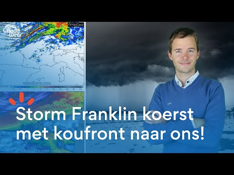 Storm Franklin met actief koufront op weg naar Benelux!