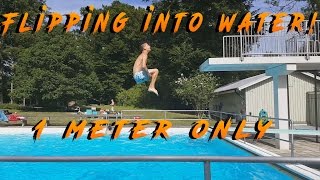 EXTREME TRAMPOLINE TRICKS INTO POOL!!!