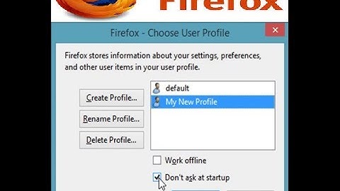 How to Create New Profile in Mozilla® Firefox on Windows® 8 PC