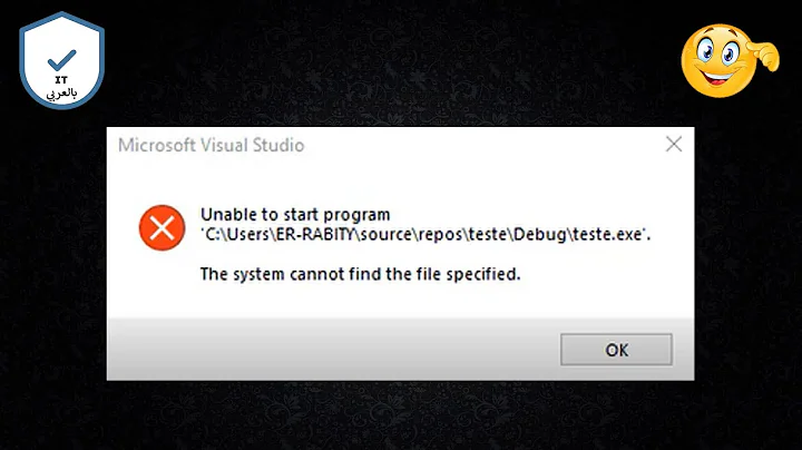 fix error visual studio the system cannot find the file specified  | visual studio