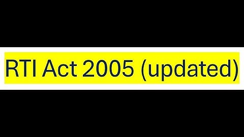 RTI ACT 2005  Part 2 (Section 6 to 11)  and amendments