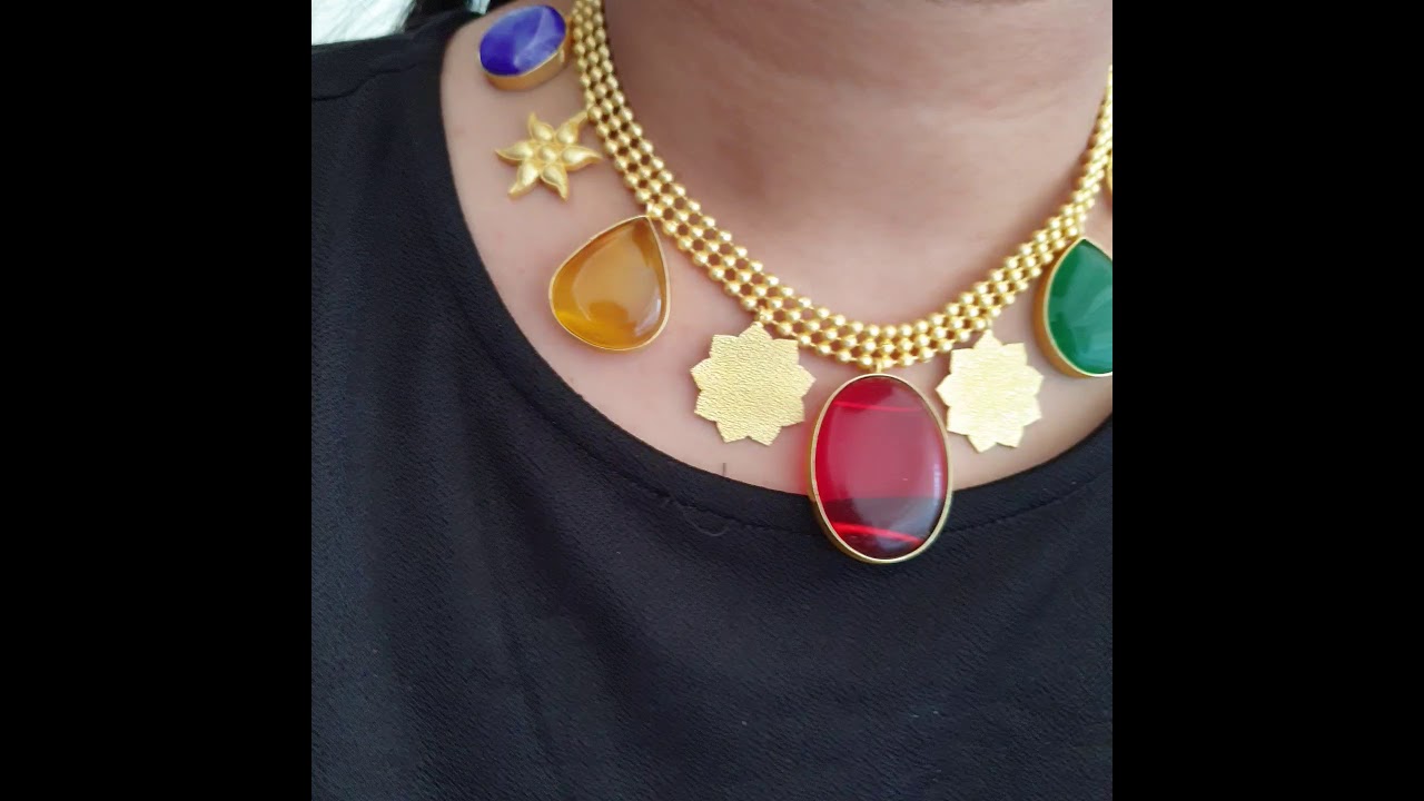 Western Choker Necklace | Jaipri | Choker Necklace | Statement Necklace | Stone Necklace