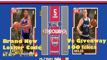 NBA 2k19 MyTeam Locker Code Throwback Pack