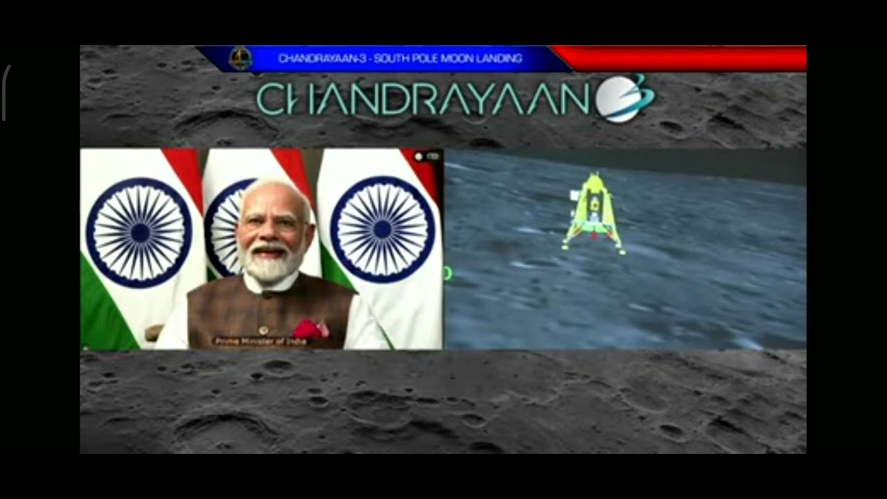 Last movement of chandrayaan soft landing scene.