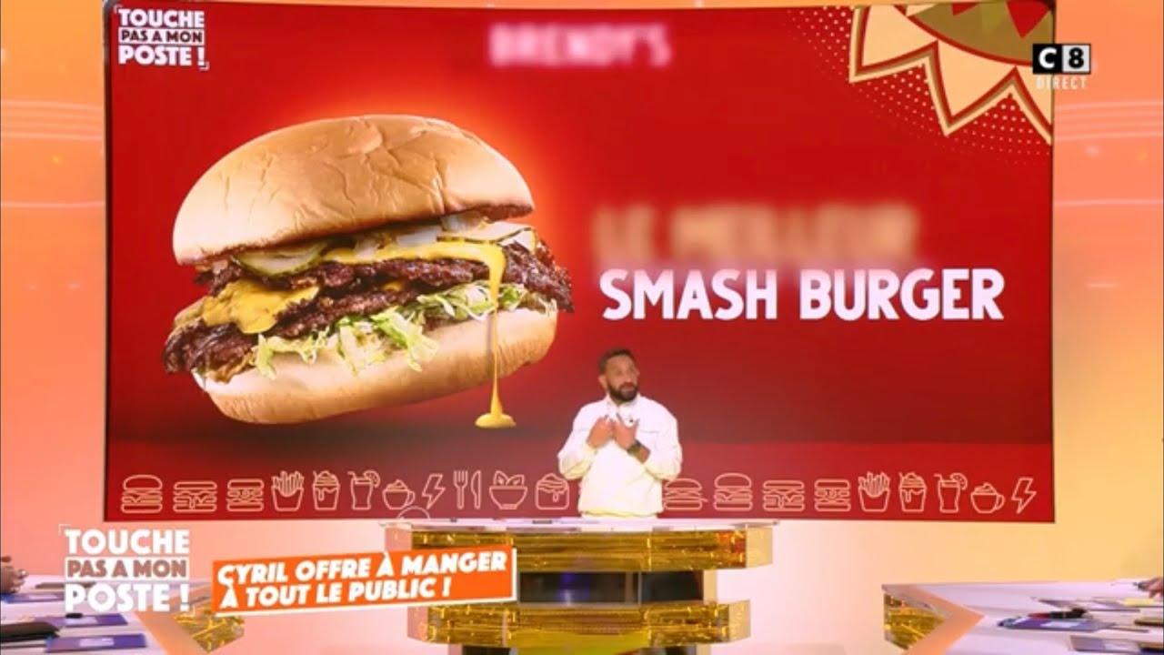 Brendy’s Café MEILLEUR SMASHBURGER à TPMP avec Cyril HANOUNA
