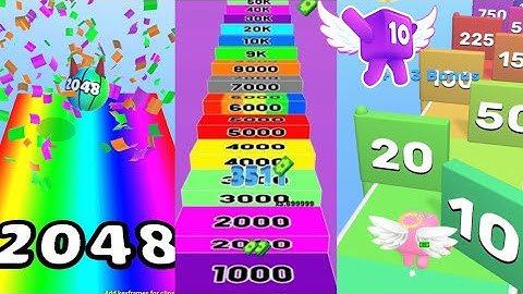 { Part - XX } Level Up Numbers (Restart) vs Ball Merge 2048 Merge Number Run 3D Satisfying gameplay