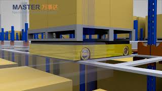 3D video of 4 way shuttle storage system