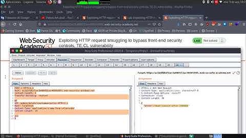 Exploiting HTTP request smuggling to bypass front-end security controls, TE.CL vulnerability