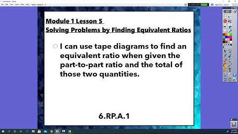Module 1 Lesson 5 Solving Problems by Finding Equivalent Ratios