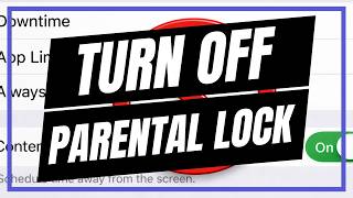 How To Turn Off Parental Controls On iPhone
