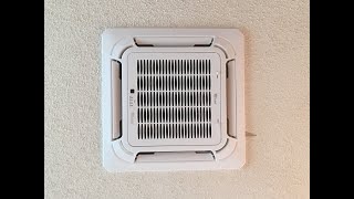 How to install a 4-way ceiling cassette heat pump / AC