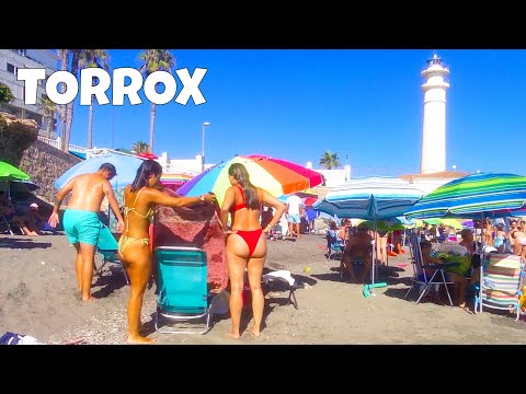 Torrox Costa Beach Walk [4K] ☀️ Spain Costa del Sol Best Beaches