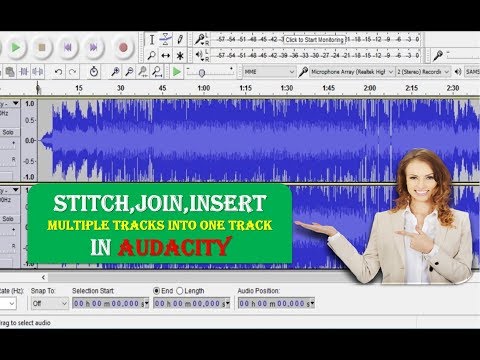 How To Stitch,Join,Insert Multiple Tracks into one Track in Audacity| Join Tracks in Audacity