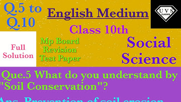 Social science english medium revision test Solution Mp Board Question and Answers