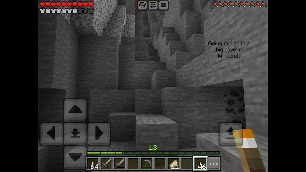 GA going mining in a big cave in Minecraft survival read description ...