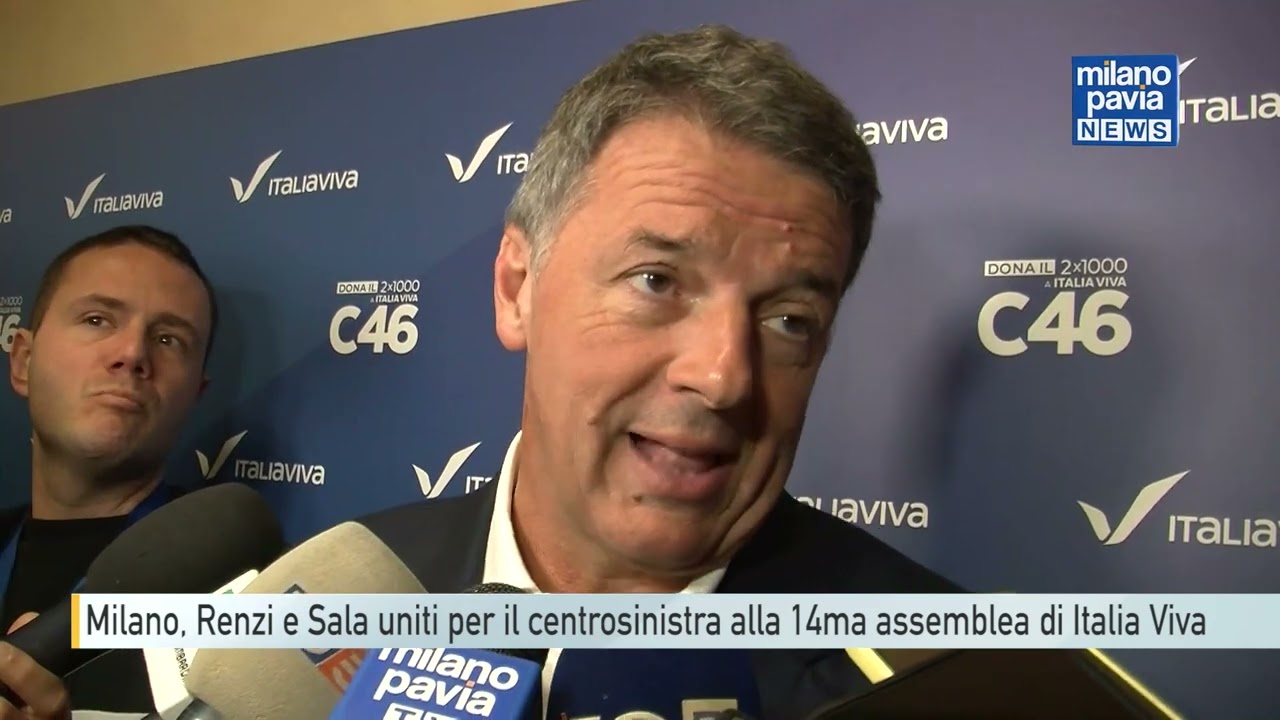 Milano, il sindaco Sala e il leader di Italia Viva Matteo Renzi si spalleggiano per il centrosx