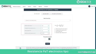 Cálculo de resistencia de puesta a tierra en electrodos tipo screenshot 5