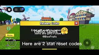 Stat Reset Codes for Blox Fruits #roblox #bloxfruits Stat Reset Codes for Blox Fruits #roblox #bloxfruits