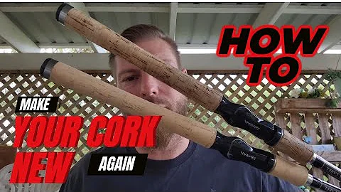 How to restore the cork on your fishing rod.