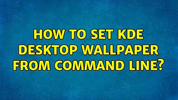 How to set KDE desktop wallpaper from command line?
