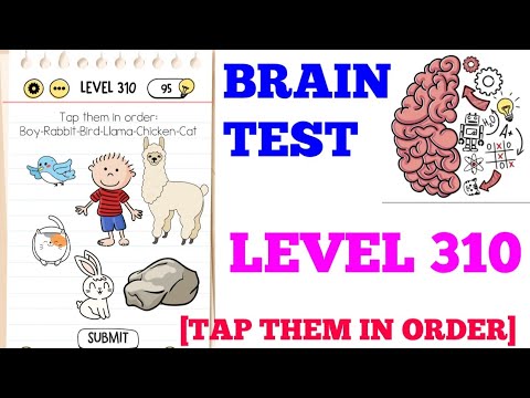 Brain test tricky puzzles level 310 tap them in order solution or walkthrough